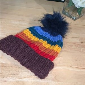 Rainbow beanie hat